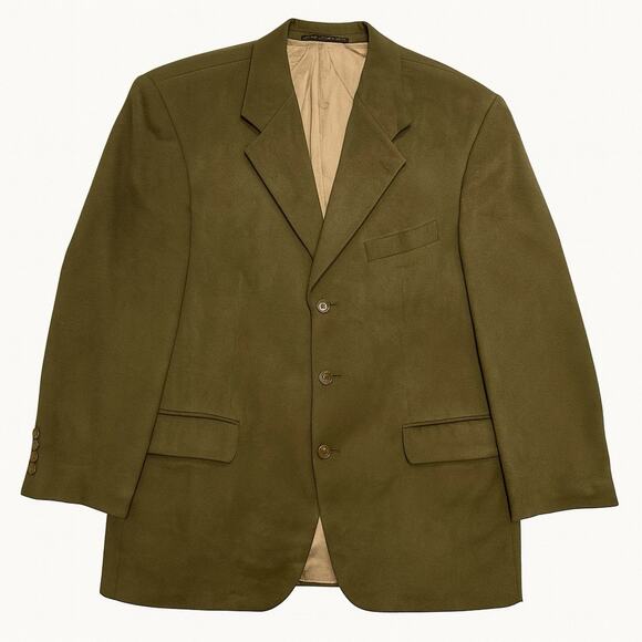 Vintage Brandini for Filene’s Olive Green 3 Button Blazer Jacket 40S - Picture 1 of 11